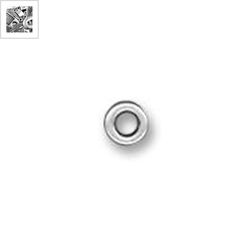 Μεταλλική Ζάμακ Χυτή Χάντρα Ροδέλα 6x1.2mm (Ø2.8mm) - 999° Επάργυρο Αντικέ ΚΩΔ:78411004.027-NG
