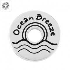 Μεταλλική Ροδέλα Κύμα “Ocean Breeze” 20mm/1.9mm (Ø5.2mm) - 999° Επάργυρο Αντικέ/ Μαύρο ΚΩΔ:RE973.270010-NG