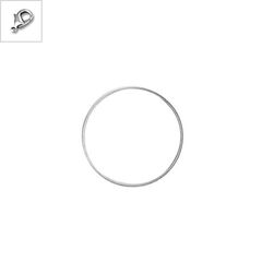 Μεταλλικό Ορειχάλκινο (Μπρούτζινο) Μοτίφ Κύκλος 40mm - 999° Επάργυρο Αντικέ ΚΩΔ:78050202.027-NG