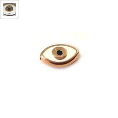 Μεταλλικό Ζάμακ Χυτό Στοιχείο Μάτι με Σμάλτο Περαστό 15x9mm (Ø1.8mm) - Rose Gold/Ivoir/Μαύρο ΚΩΔ:78432494.312-NG