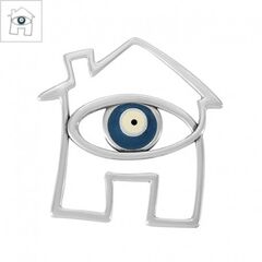 Μεταλλικό Ζάμακ Χυτό Μοτίφ Σπίτι Μάτι με Σμάλτο 59x61mm - 999° Επάργυρο Αντικέ/ Μπλε/ Ιβουάρ/ Μαύρο ΚΩΔ:EI3243.27001-NG