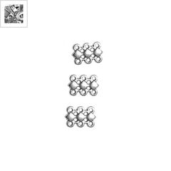 Μεταλλικό Ζάμακ Χυτό Στοιχείο Συνδετικό με 6 Τρύπες 9x12mm - 999° Επάργυρο Αντικέ ΚΩΔ:78413605.027-NG