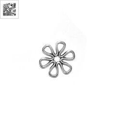 Μεταλλικό Ζάμακ Χυτό Στοιχείο Λουλούδι για Μακραμέ 14mm - 999° Επάργυρο Αντικέ ΚΩΔ:78413686.027-NG