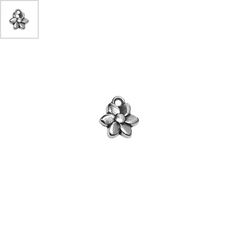 Μεταλλικό Ζάμακ Χυτό Μοτίφ Λουλούδι 10mm - 999° Επάργυρο Αντικέ ΚΩΔ:78413807.027-NG