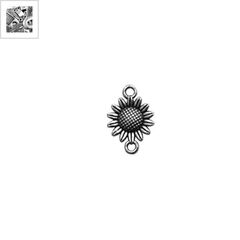 Μεταλλικό Ζάμακ Χυτό Στοιχείο Λουλούδι για Μακραμέ 15mm - 999° Επάργυρο Αντικέ ΚΩΔ:78414484.027-NG