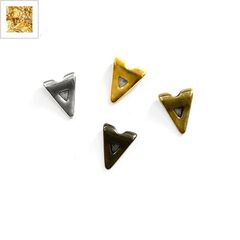Μεταλλικό Ζάμακ Χυτό Στοιχείο Τρίγωνο 8x10mm (Ø1.8mm) - 24K Επίχρυσο ΚΩΔ:78413620.022-NG