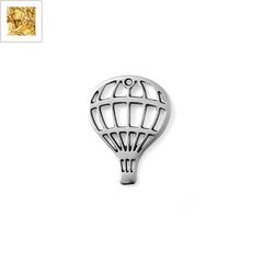 Μεταλλικό Ζάμακ Χυτό Μοτίφ Αερόστατο 30x40mm (Ø1.8mm) - 24K Επίχρυσο ΚΩΔ:42074503.022-NG