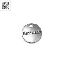 Μεταλλικό Ζάμακ Μοτίφ Στρογγυλό ''handmade'' 14mm (Ø2.1mm) - 999° Επάργυρο Αντικέ ΚΩΔ:78412813.027-NG