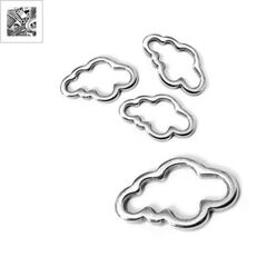 Μεταλλικό Ζάμακ Χυτό Στοιχείο Σύννεφο 15x9mm - 999° Επάργυρο Αντικέ ΚΩΔ:78412645.027-NG