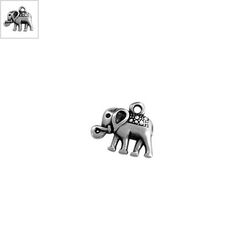 Μεταλλικό Ζάμακ Χυτό Μοτίφ Ελέφαντας 16x11mm - 999° Επάργυρο Αντικέ ΚΩΔ:78413334.027-NG