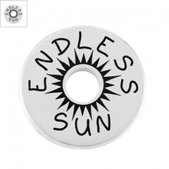 Μεταλλική Ροδέλα Ήλιος “Endless Sun” 20mm/1.9mm (Ø5.2mm) - 999° Επάργυρο Αντικέ/ Μαύρο ΚΩΔ:RE973.270008-NG