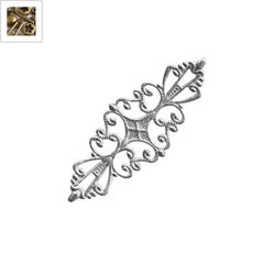 Μεταλλικό Μπρούτζινο Στοιχείο Φιλιγκρί Λουλούδι 55x16mm - Μπρονζέ Αντικέ ΚΩΔ:78050873.028-NG