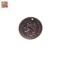 Μεταλλικό Ατσάλινο Μοτίφ Νόμισμα 17mm - Χαλκός Αντικέ ΚΩΔ:78120022.010-NG
