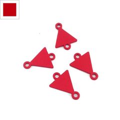 Μεταλλικό Ζάμακ Χυτό Στοιχείο Τρίγωνο για Μακραμέ 10x12mm - Κόκκινο ΚΩΔ:78170122.005-NG