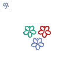Μεταλλικό Ζάμακ Χυτό Λουλούδι Πέρλα Επικ. Καουτσούκ 16mm - Τζιν ΚΩΔ:78170142.001-NG