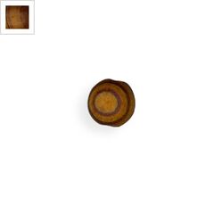 Ξύλινη Χάντρα Μπίλια Στρογγυλή 12mm (Ø2mm) - Καφέ με Ρίγες ΚΩΔ:76010078.000-NG