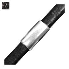 Μεταλλική Ζάμακ Χυτή Χάντρα Σωλήνας 13x28mm (Ø 7,3x10mm) (Regaliz) - Μεταλλικό Μαύρο ΚΩΔ:78410526.021-NG