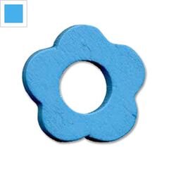 Ξύλινο Στοιχείο Λουλούδι 31mm - Μπλε ΚΩΔ:76010027.001-NG
