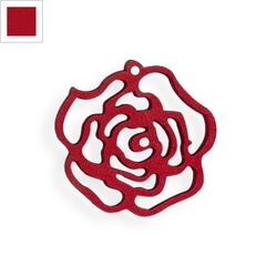 Ξύλινο Μοτίφ Λουλούδι 44x49mm - Κόκκινο ΚΩΔ:76010053.010-NG