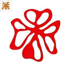Ξύλινο Μοτίφ Λουλούδι Ακανόνιστο 82x76mm - Πορτοκαλί ΚΩΔ:76010208.007-NG
