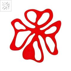 Ξύλινο Μοτίφ Λουλούδι Ακανόνιστο 82x76mm - Άσπρο ΚΩΔ:76010208.013-NG
