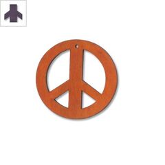 Ξύλινο Μοτίφ Σήμα Ειρήνης 20mm - Μωβ ΚΩΔ:76010305.005-NG