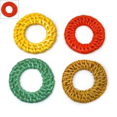 Ρατάν Μοτίφ Κύκλος Περίγραμμα (~40mm) - Πορτοκαλί ΚΩΔ:76030005.003-NG