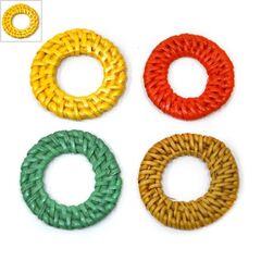 Ρατάν Μοτίφ Κύκλος Περίγραμμα (~40mm) - Κίτρινο ΚΩΔ:76030005.004-NG