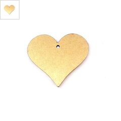Ξύλινο Μοτίφ Kαρδιά 33x28mm - Χρυσό ΚΩΔ:76040256.252-NG