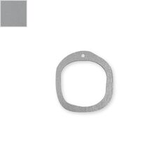 Ξύλινο Μοτίφ Στρογγυλό Ακανόνιστο Περίγραμμα 40x45mm - Ασημί ΚΩΔ:76040681.251-NG