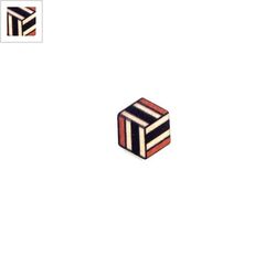 Ξύλινο Μοτίφ Εξάγωνο 15x17mm - Φυσικό/Καφέ/Μαύρο ΚΩΔ:76460140.201-NG