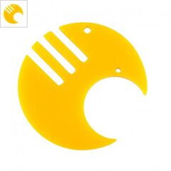 Πλέξι Ακρυλικό Μοτίφ Στρογγυλό Γεωμετρικό 2 Τρύπες 45mm - Κίτρινο ΚΩΔ:71450014.447-NG