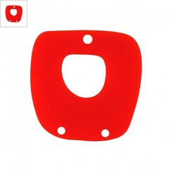 Πλέξι Ακρυλικό Μοτίφ Τετράγωνο Ακανόνιστο 3 Τρύπες 32x33mm - Κόκκινο ΚΩΔ:71450017.446-NG