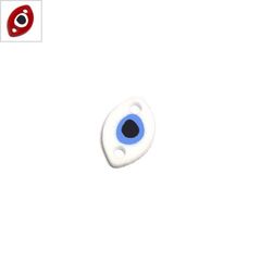 Πλέξι Ακρυλικό Στοιχείο Οβάλ Μάτι για Μακραμέ 13x9mm - Κόκκινο/Άσπρο/Μαύρο ΚΩΔ:71460051.080-NG
