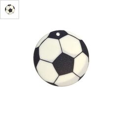 Πλέξι Ακρυλικό Μοτίφ Μπάλα Ποδοσφαίρου 50mm - Άσπρο/Μαύρο ΚΩΔ:71460066.018-NG