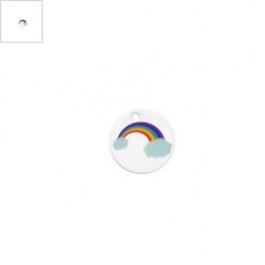 Πλέξι Ακρυλικό Μοτίφ Στρογγυλό Ουράνιο Τόξο 20mm - Άσπρο/Multi ΚΩΔ:71460072.018-NG