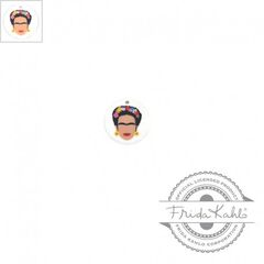 Πλέξι Ακρυλικό Μοτίφ Στρογγυλό Frida Kahlo 25mm - Άσπρο/Multi ΚΩΔ:71460228.018-NG