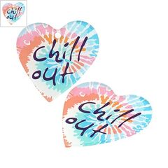 Πλέξι Ακρυλικό Μοτίφ Καρδιά "chill out" 45mm - Διαφανές/ Multi ΚΩΔ:71460851.001-NG