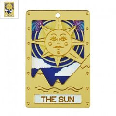 Πλέξι Ακρυλικό Μοτίφ Ταυτότητα Ταρώ Ήλιος “THE SUN” 29x45mm - Μπλε/ Χρυσός Καθρέπτης/ Άσπρο/ Κίτρινο/ Multi ΚΩΔ:71460967.001-NG