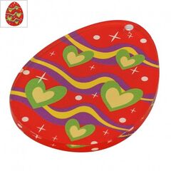 Πλέξι Ακρυλικό Μοτίφ Αυγό Καρδιές 55x40mm - Διαφανές/ Κόκκινο/ Μωβ/ Πράσινο/ Multi ΚΩΔ:7146E030.001-NG
