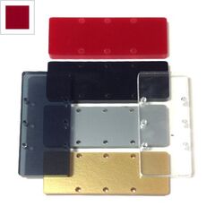 Πλέξι Ακρυλικό Στοιχείο Ορθογώνιο με 6 Τρύπες 50x20mm (Ø1.8mm) - Κόκκινο ΚΩΔ:71480512.015-NG