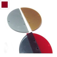 Πλέξι Ακρυλικό Στοιχείο Ημικύκλιο με 4 Τρύπες 50x25mm (Ø1.8mm) - Κόκκινο ΚΩΔ:71480516.015-NG