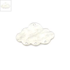 Πλέξι Ακρυλικό Μοτίφ Σύννεφο 40x25mm - Λευκό Περλέ ΚΩΔ:71481569.209-NG