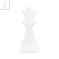 Πλέξι Ακρυλικό Μοτίφ Βασίλισσα Σκάκι Πιόνι 28x65mm - Άσπρο ΚΩΔ:71481731.167-NG
