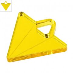 Πλέξι Ακρυλικό Μοτίφ Τρίγωνο 30x29mm - Κίτρινος Καθρέπτης ΚΩΔ:71481857.402-NG