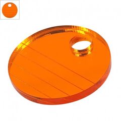 Πλέξι Ακρυλικό Μοτίφ Στρογγυλό 30mm - Πορτοκαλί Καθρέπτης ΚΩΔ:71481867.399-NG