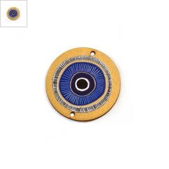Ξύλινο Μοτίφ Στρογγυλό Μάτι 40mm - Χρυσό/Multi ΚΩΔ:76460502.252-NG