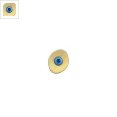 Πλέξι Ακρυλικό Στοιχείο Οβάλ Μάτι με Σμάλτο Περαστό 12x10mm - Χρυσό/Γαλάζιο/Μαύρο ΚΩΔ:71440019.001-NG
