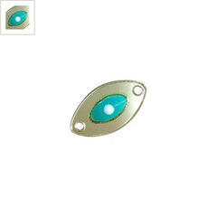 Πλέξι Ακρυλικό Στοιχείο Οβάλ Μάτι για Μακραμέ 19x10mm - Χρυσός Καθρέπτης/Βεραμάν/Άσπρο ΚΩΔ:71440020.001-NG