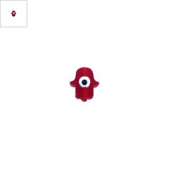 Πλέξι Ακρυλικό Στοιχείο Χάμσα Μάτι με Σμάλτο Περαστό 12x10mm - Κόκκινο/Άσπρο/Μαύρο ΚΩΔ:71440021.113-NG